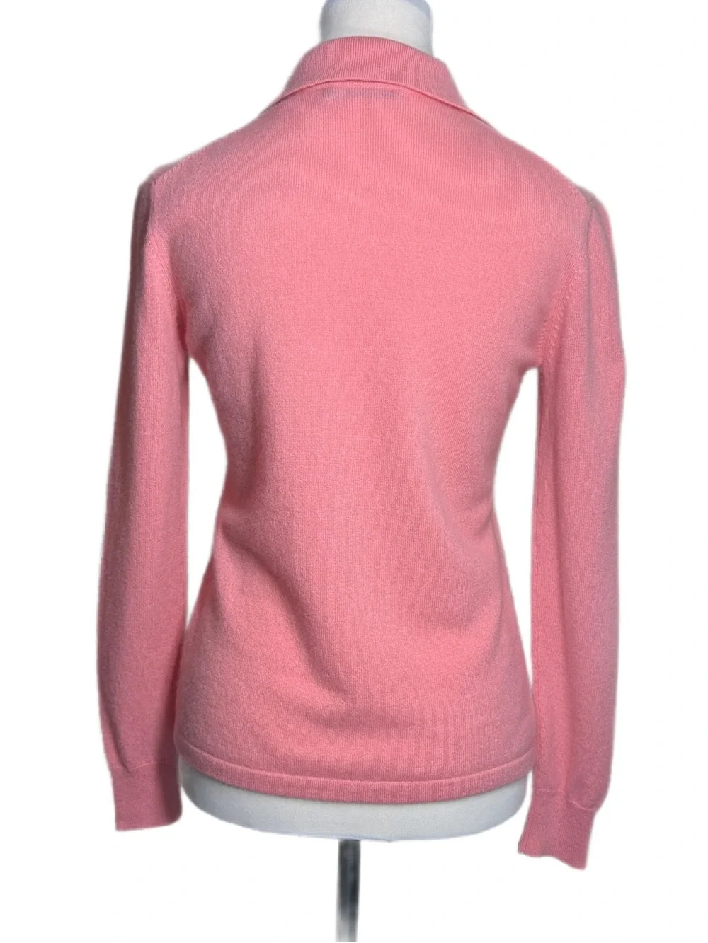 J. McLaughlin Cashmere Polo Sweater in Candy Pink